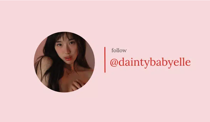 daintybabyelle hot korean onlyfans model, great Onlyfans Korean creator